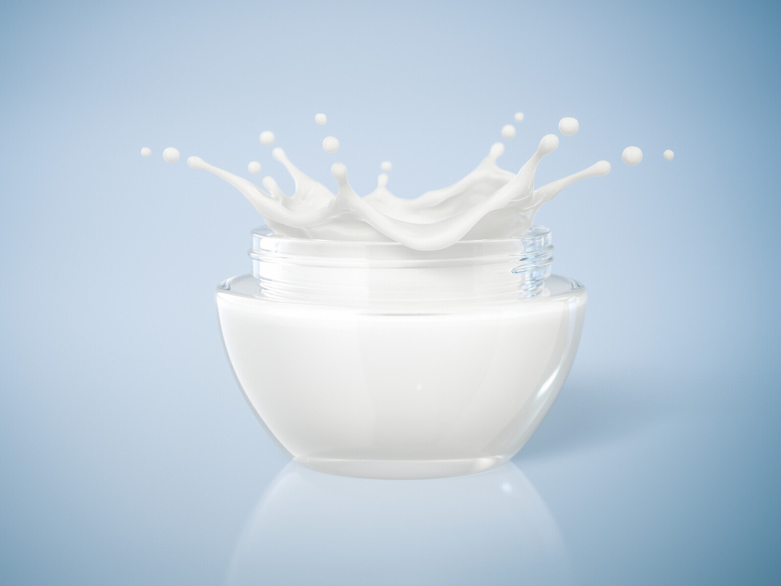 Jar of spraying cream representing polymeric emulsifier for skincare